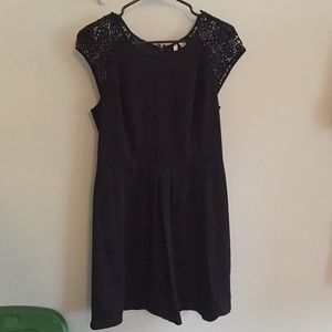 Black dress with lace detailing